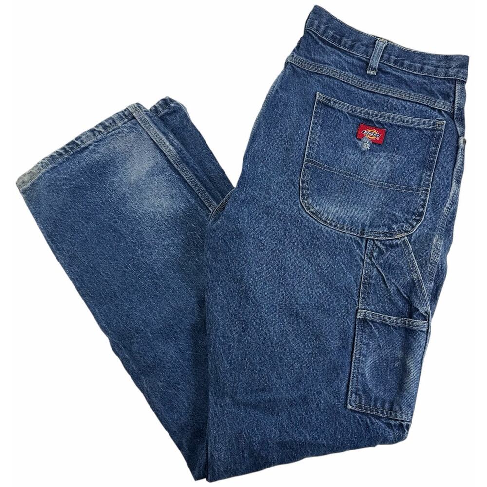 Dickies Carpenter Men's 36x36 Streetwear Blue Denim Workwear Jeans rn20697